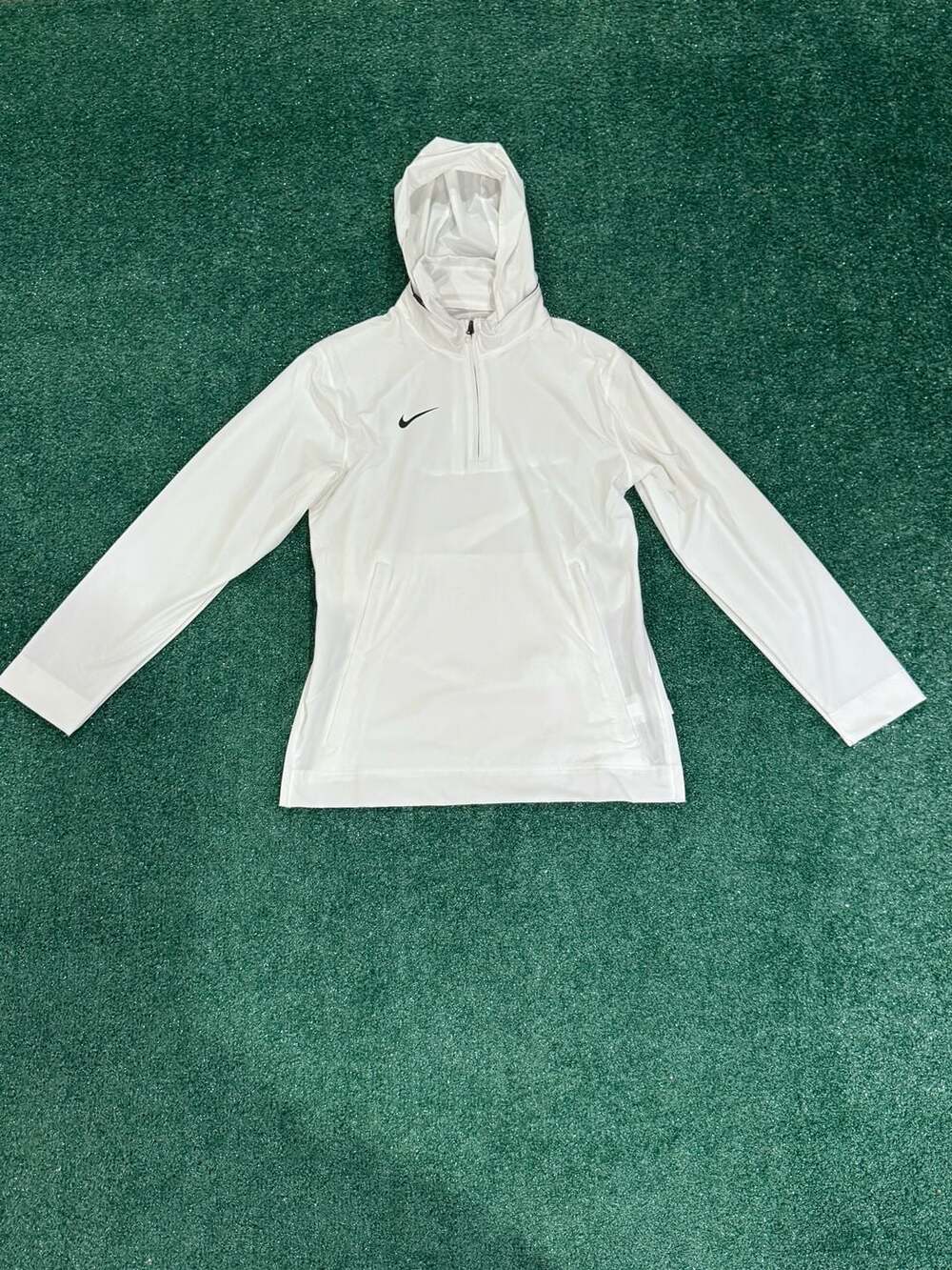 Nike Men's Repel Lightweight Half-Zip Hooded Player Jacket White Size S